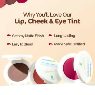 Mamaearth Nourishing Natural Lip Cheek and Eye Tint With Vitamin C and Beetroot|Beet Red