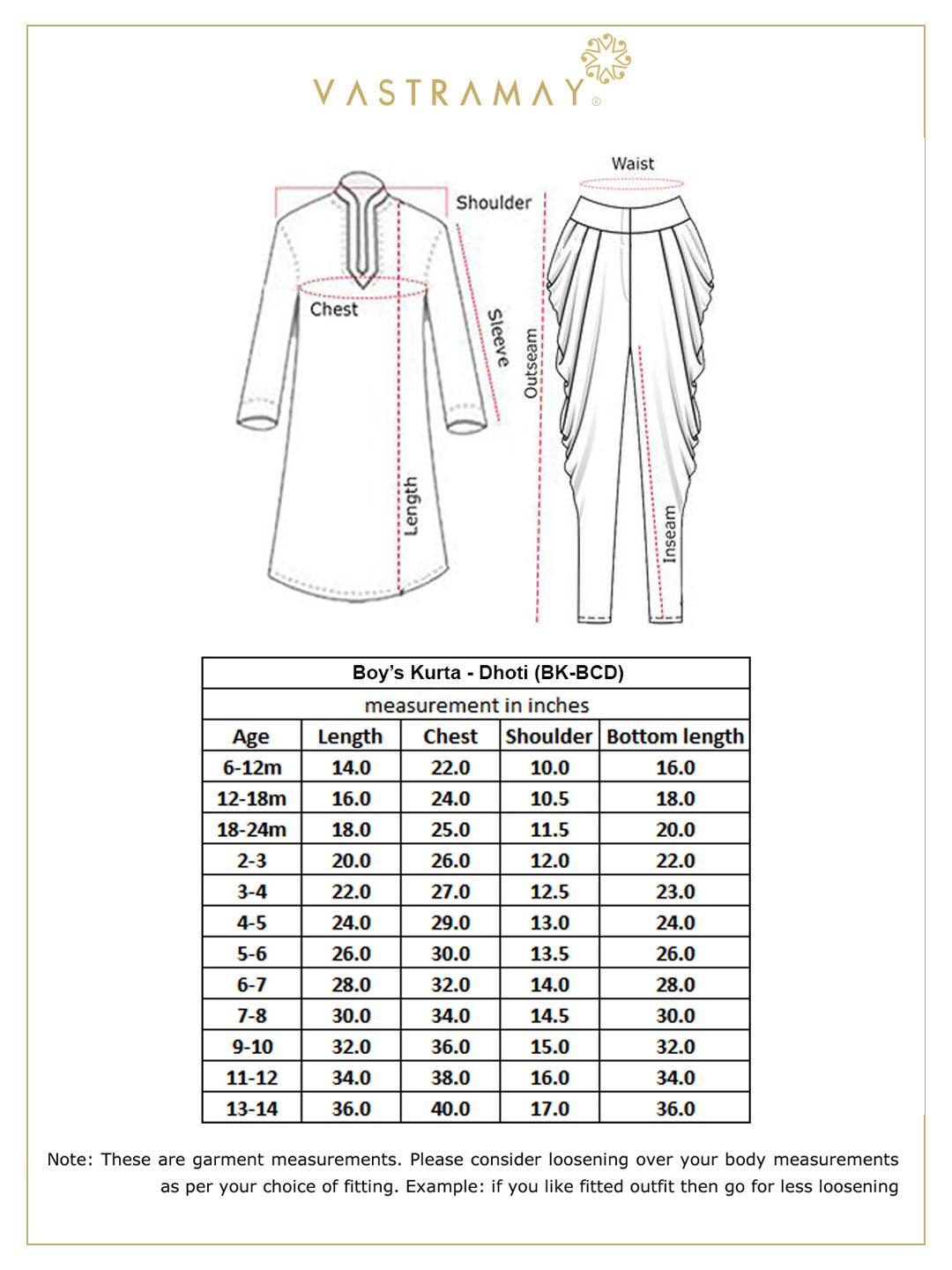 Vastramay Boys' Deep Blue Cotton Silk Blend Kurta and Rose Gold Dhoti Pant Set