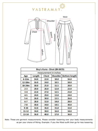 Vastramay Boy's Yellow Krishna Style Kurta and Dhot Set