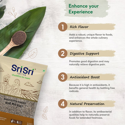 sri sri tattva black pepper powder | kali mirch - PUSHMYCART