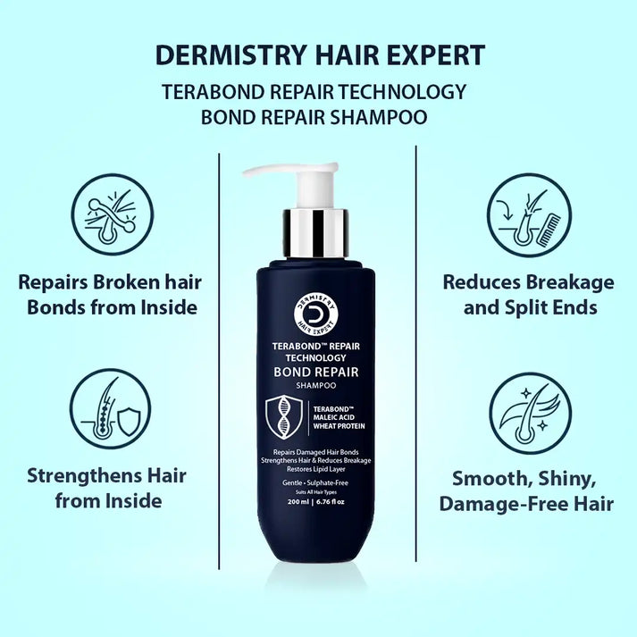 Dermistry Bond Repair Shampoo for Damaged Hair Repair Treatment