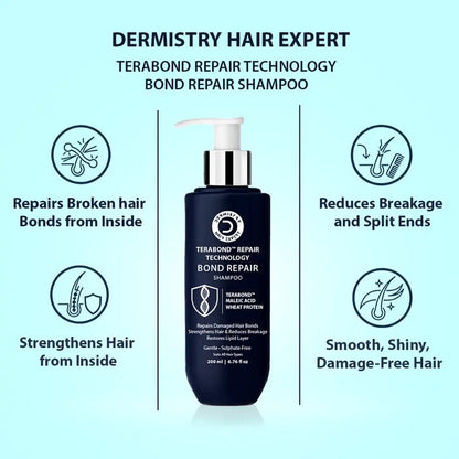 Dermistry Bond Repair Shampoo for Damaged Hair Repair Treatment