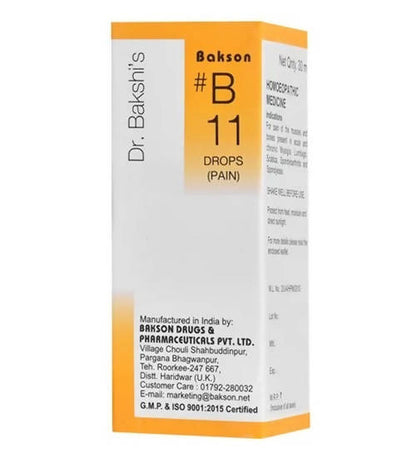 Bakson's Homeopathy B11 Drops (Pain) - PUSHMYCART