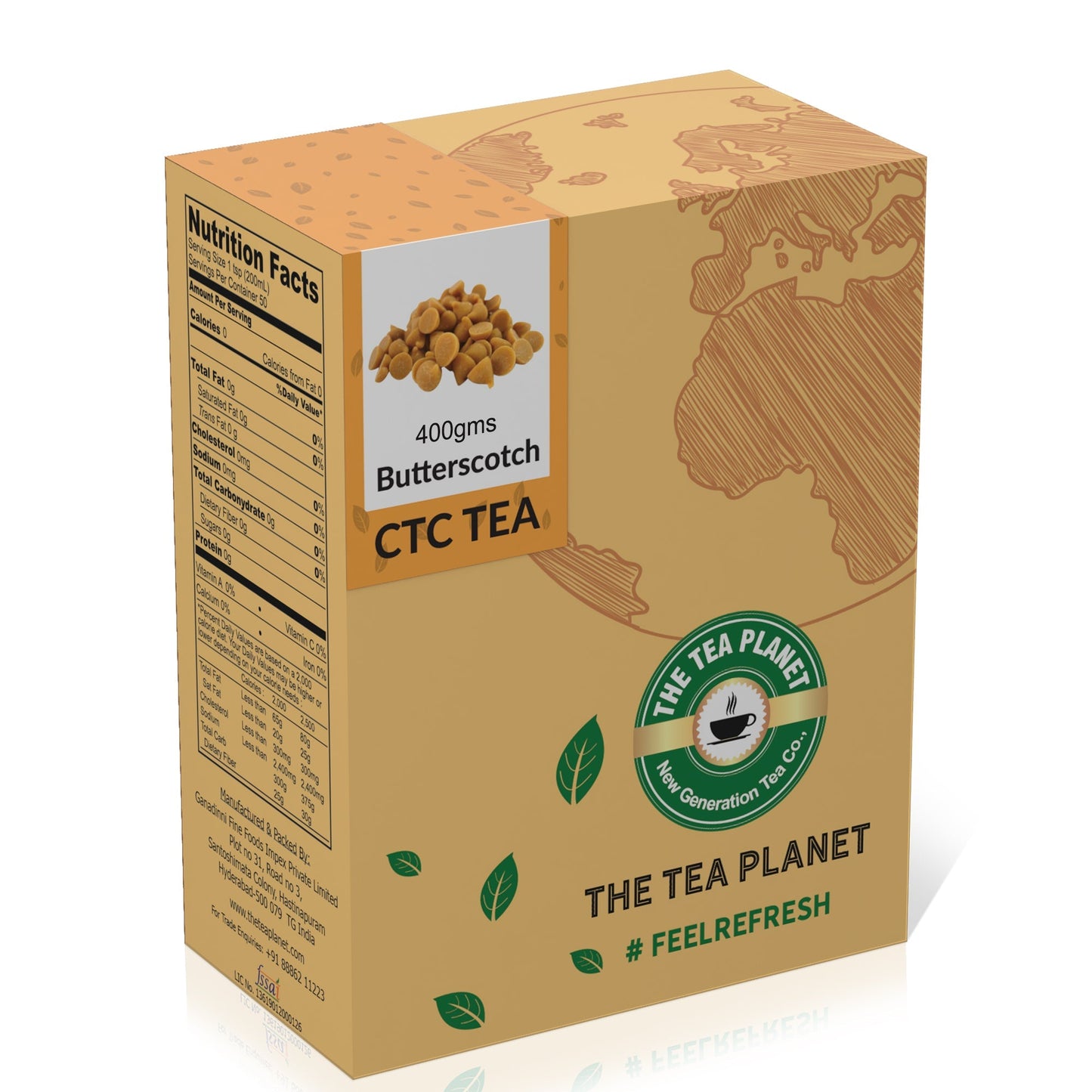 The Tea Planet Butterscotch Flavored CTC Tea