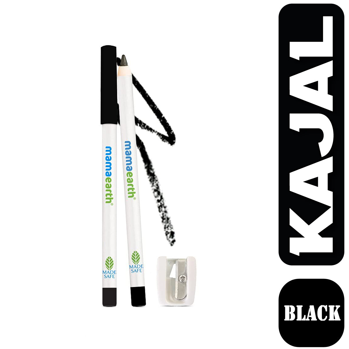 Mamaearth Charcoal Black Long Stay Kohl With Sharpener