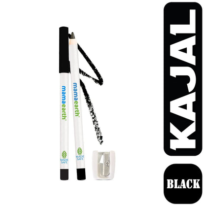 Mamaearth Charcoal Black Long Stay Kohl With Sharpener