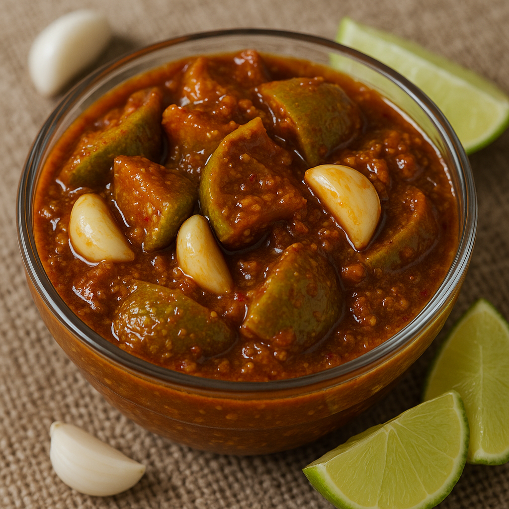 Mithos Lime Pickle with garlic