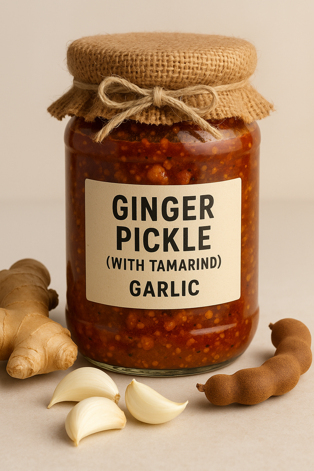 Mithos Ginger Pickle (with Tamarind) with garlic