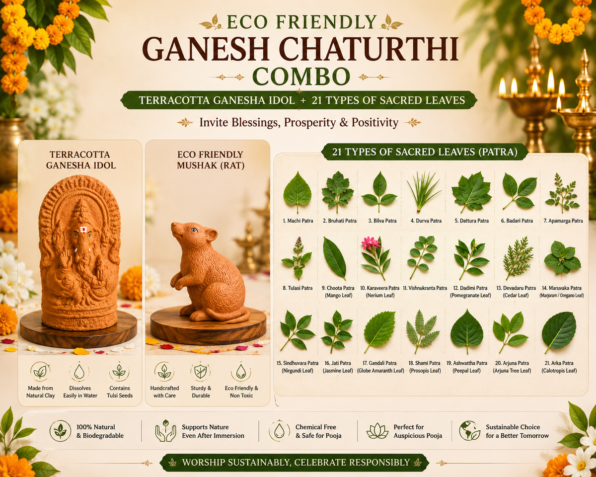 Eco friendly terracotta Ganesha idol for Ganesh Chaturthi