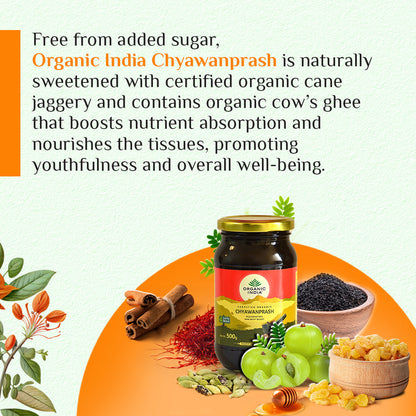 Organic India Organic Chyawanprash jar of Paste - PUSHMYCART