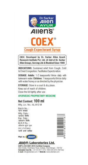 Allen Coex Ayurvedic Cough Expectorant