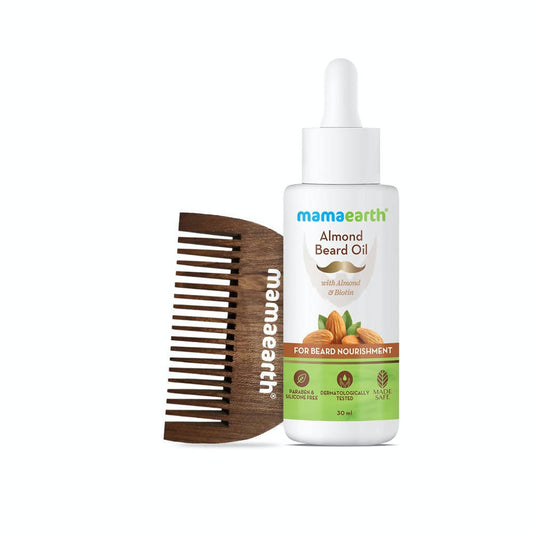 Mamaearth Almond Beard Oil with Almond and Biotin For Beard Nourishment