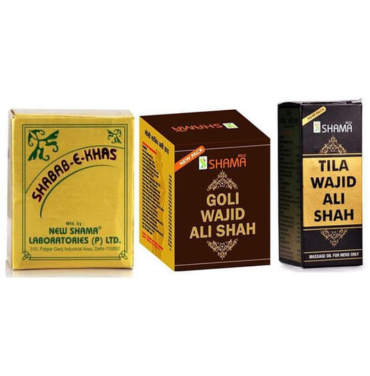 New Shama Combo Pack of Shabab-E-Khas, Goli Wajid Ali Shah &amp; Tila Wajid Ali Shah