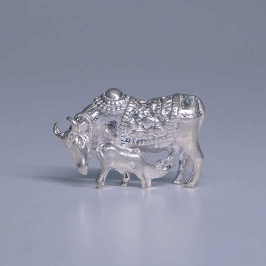 Pure Silver Cow And Calf
