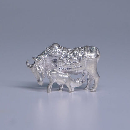 Pure Silver Cow And Calf