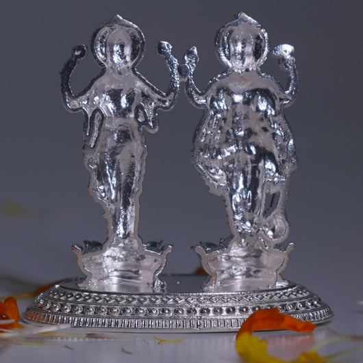 Pure Silver Lakshmi Narayana Idol