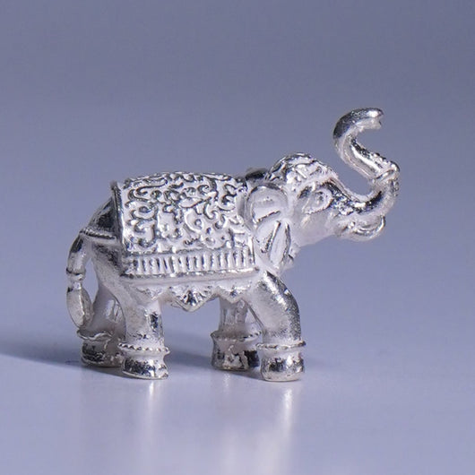 Pure Silver Elephants Pair
