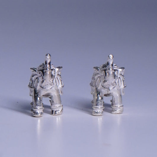 Pure Silver Elephants Pair