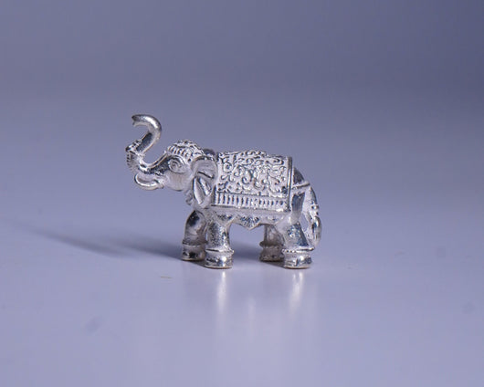 Pure Silver Elephant Idol for Pooja