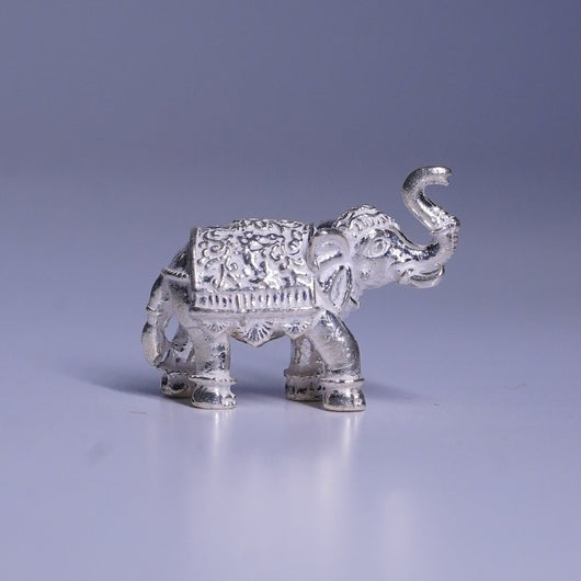 Pure Silver Elephant Idol for Pooja