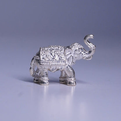 Pure Silver Elephant Idol for Pooja