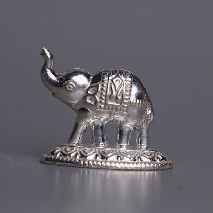 Pure Silver Elephants Idol