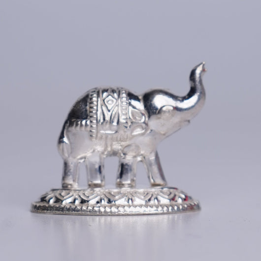 Pure Silver Elephants Idol