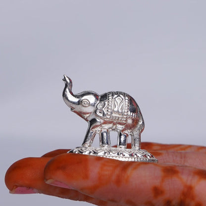 Pure Silver Elephants Idol