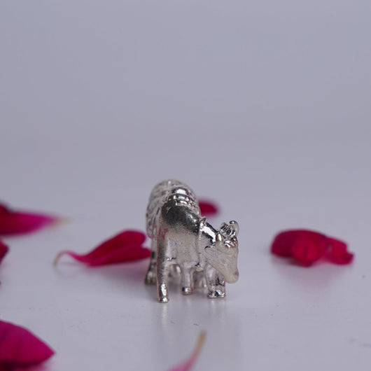 Pure Silver Cow And Calf