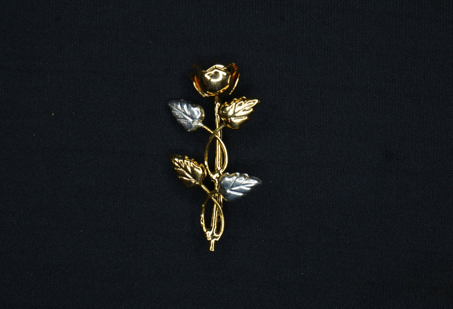 Pure Silver Gold Plated Brooch