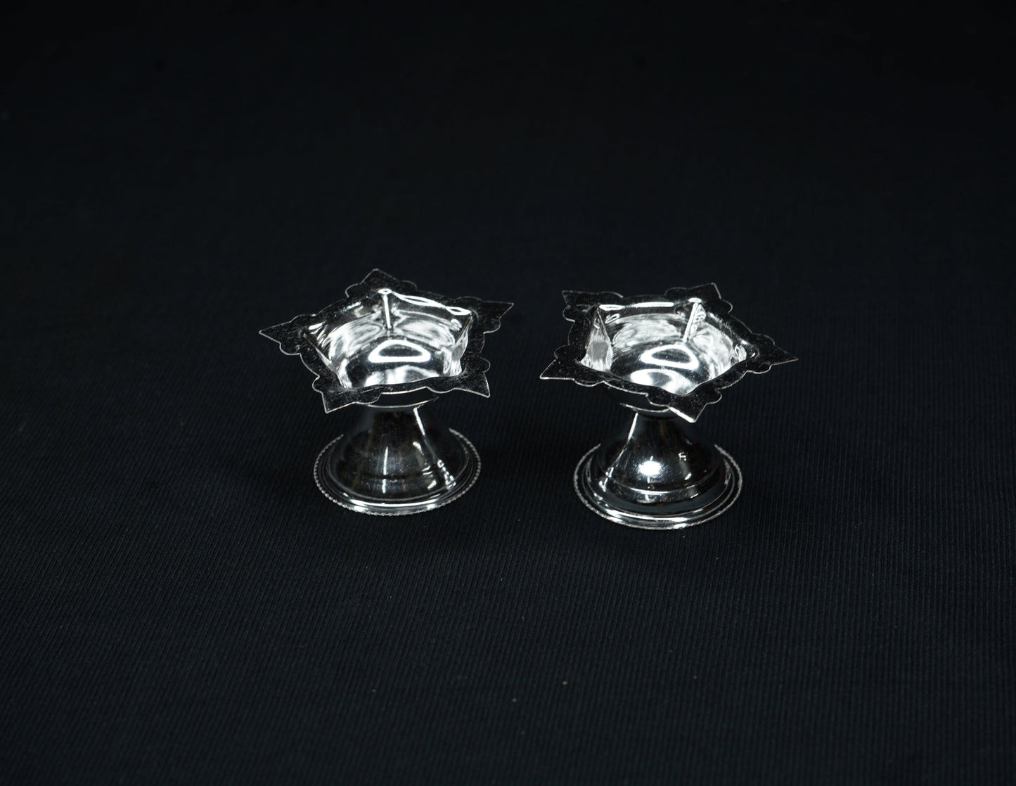 Pure Silver Kundulu Diya Pair