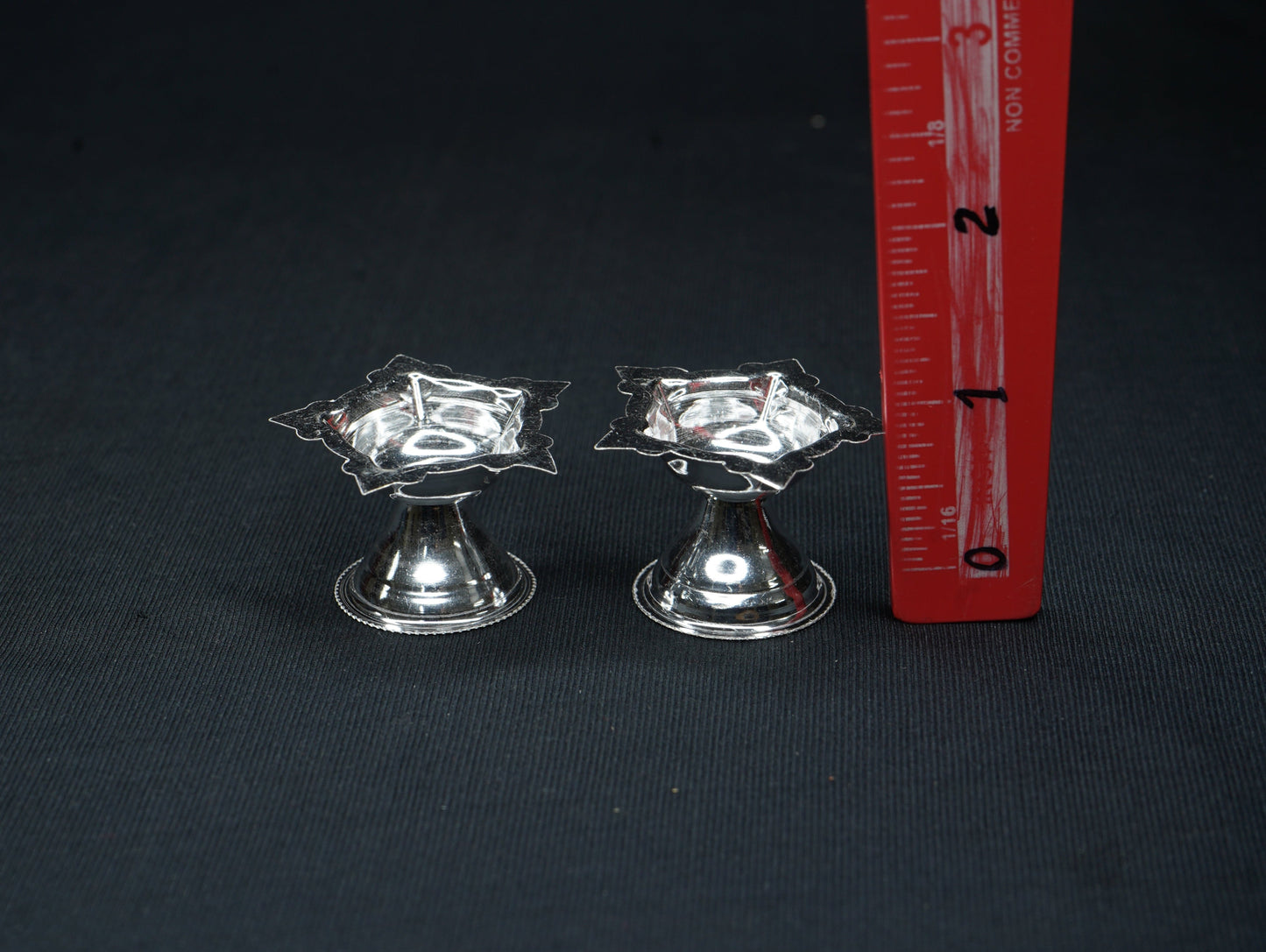 Pure Silver Kundulu Diya Pair