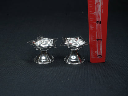 Pure Silver Kundulu Diya Pair