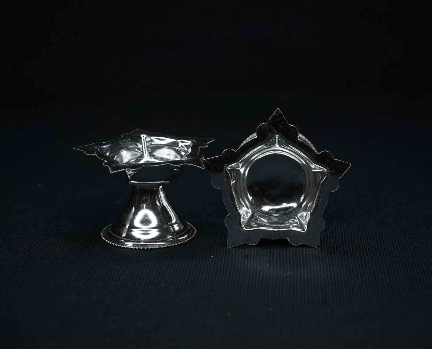 Pure Silver Kundulu Diya Pair