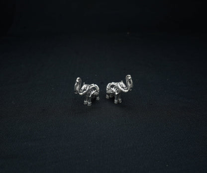 Pure Silver Elephants Pair