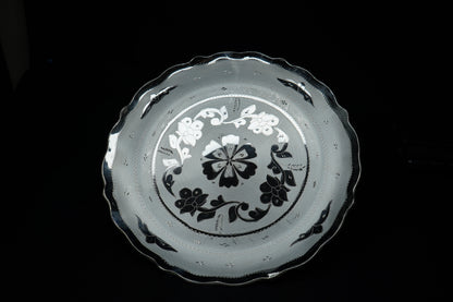 Pure Silver Floral Design Plate