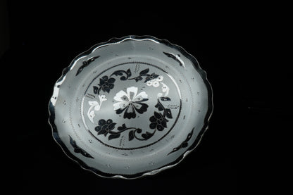 Pure Silver Floral Design Plate