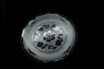 Pure Silver Floral Design Plate