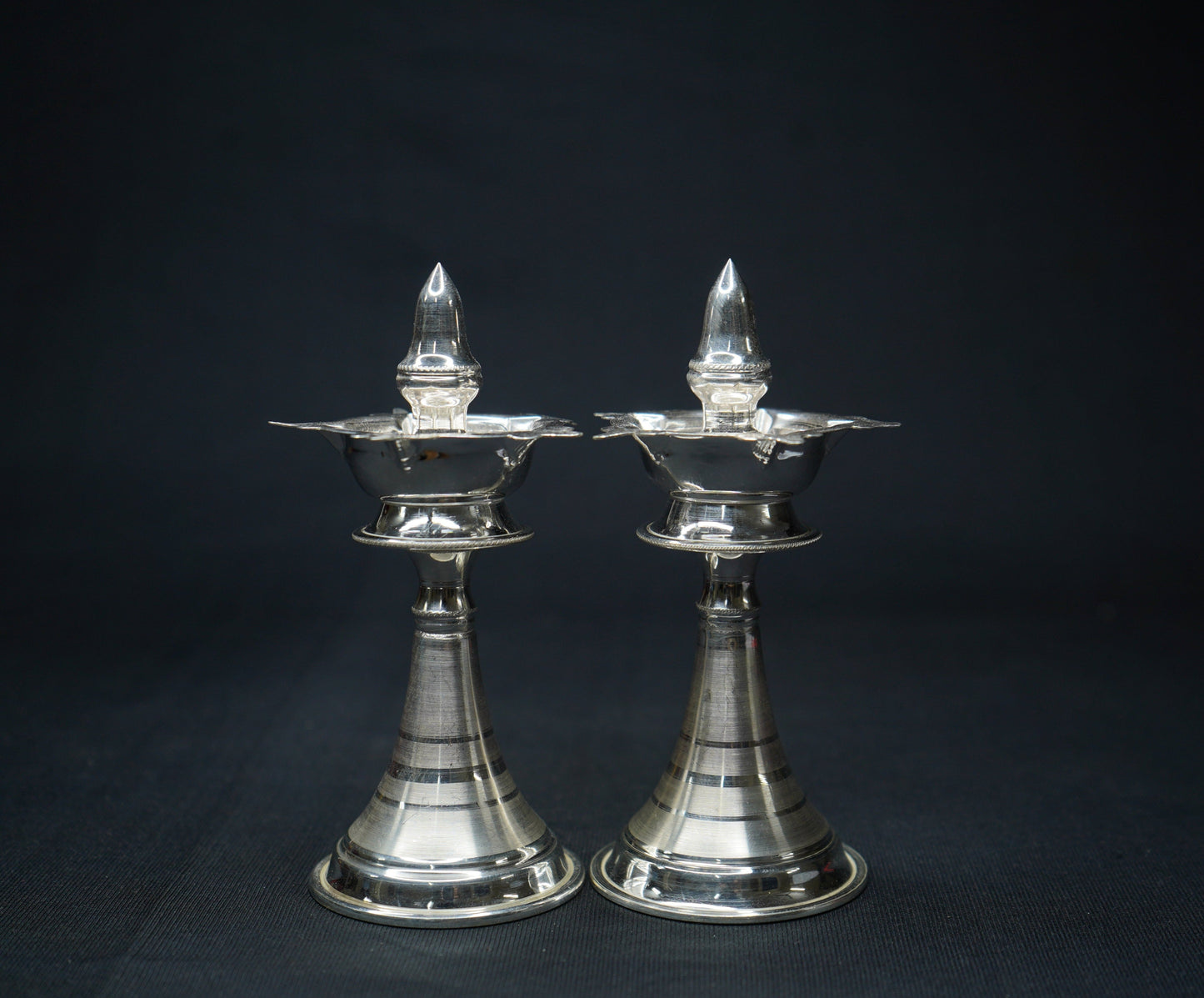 Pure Silver Pair of Deepalu 105 grams - PUSHMYCART