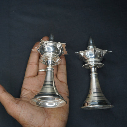 Pure Silver Pair of Deepalu