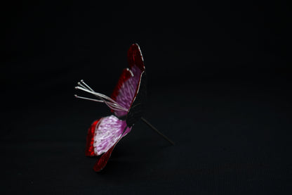 Pure Silver Pink And Red Flowers