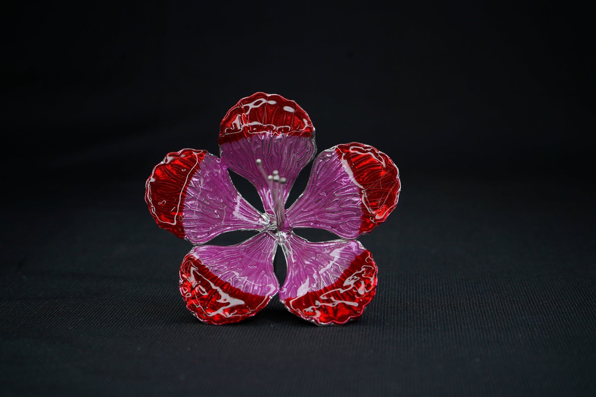 Pure Silver Pink And Red Small Flower 16g - PUSHMYCART