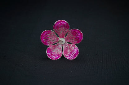 Pure Silver Light Pink Small Flower