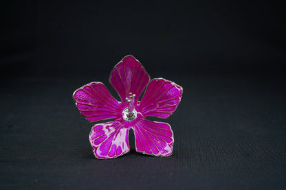 Pure Silver Dark Pink Small Flower 12g - PUSHMYCART