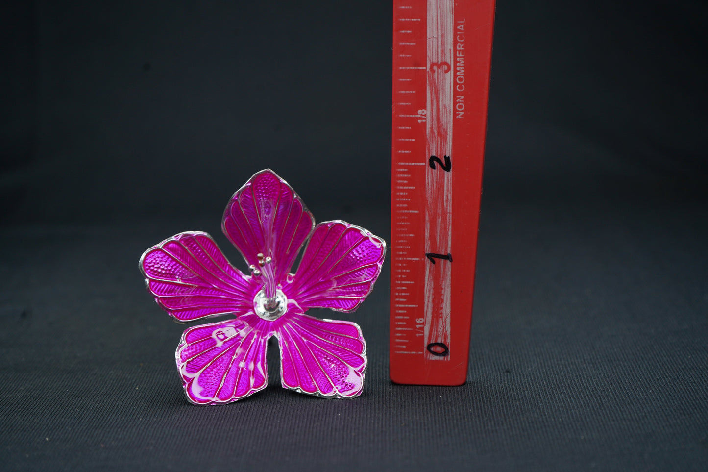 Pure Silver Dark Pink Small Flower