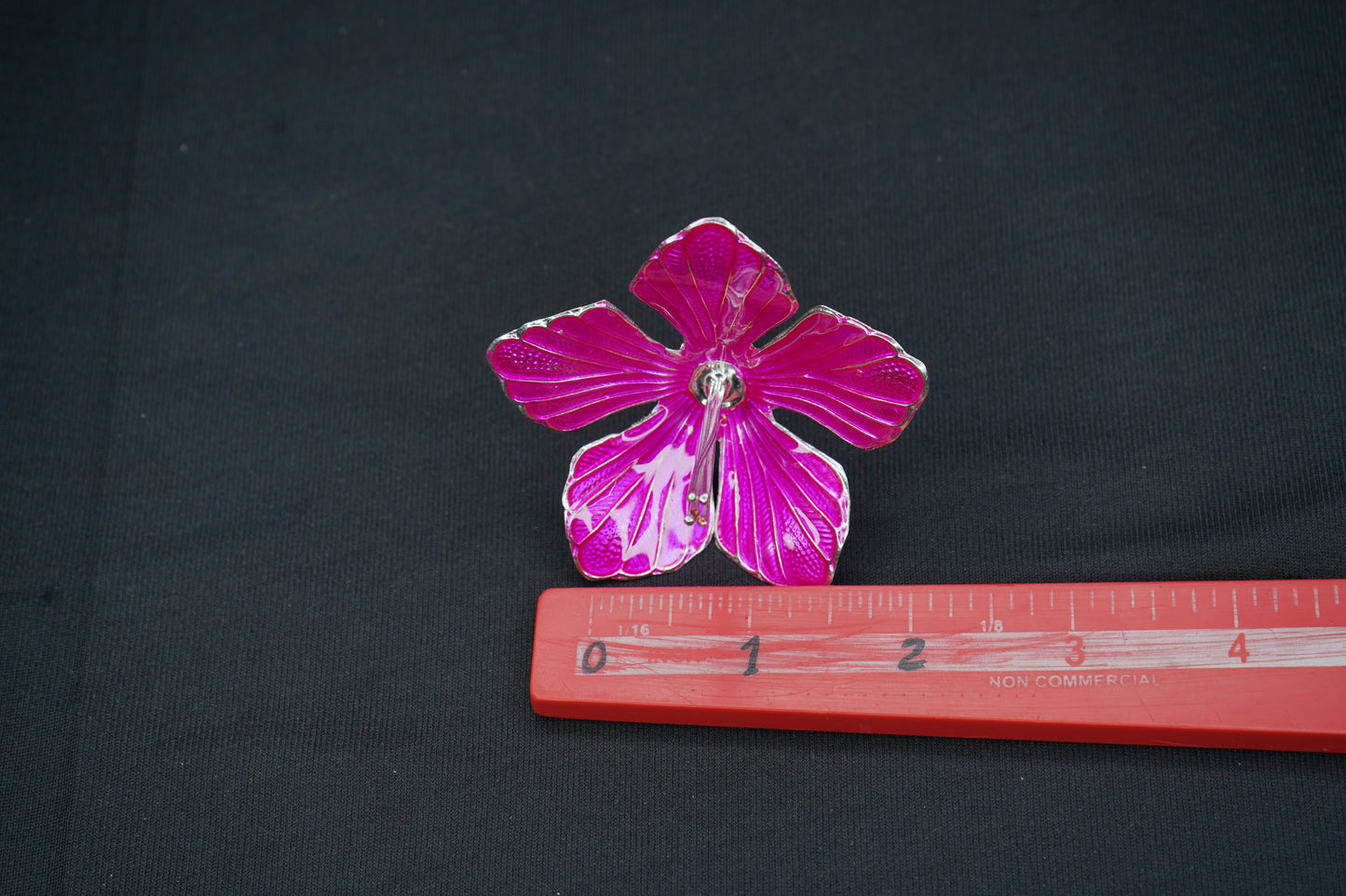 Pure Silver Dark Pink Small Flower