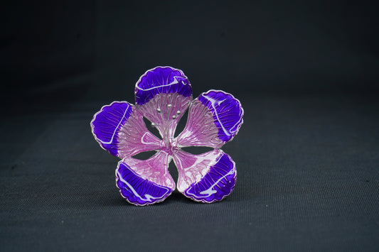 Pure Silver Pink Purple Flower 17g - PUSHMYCART