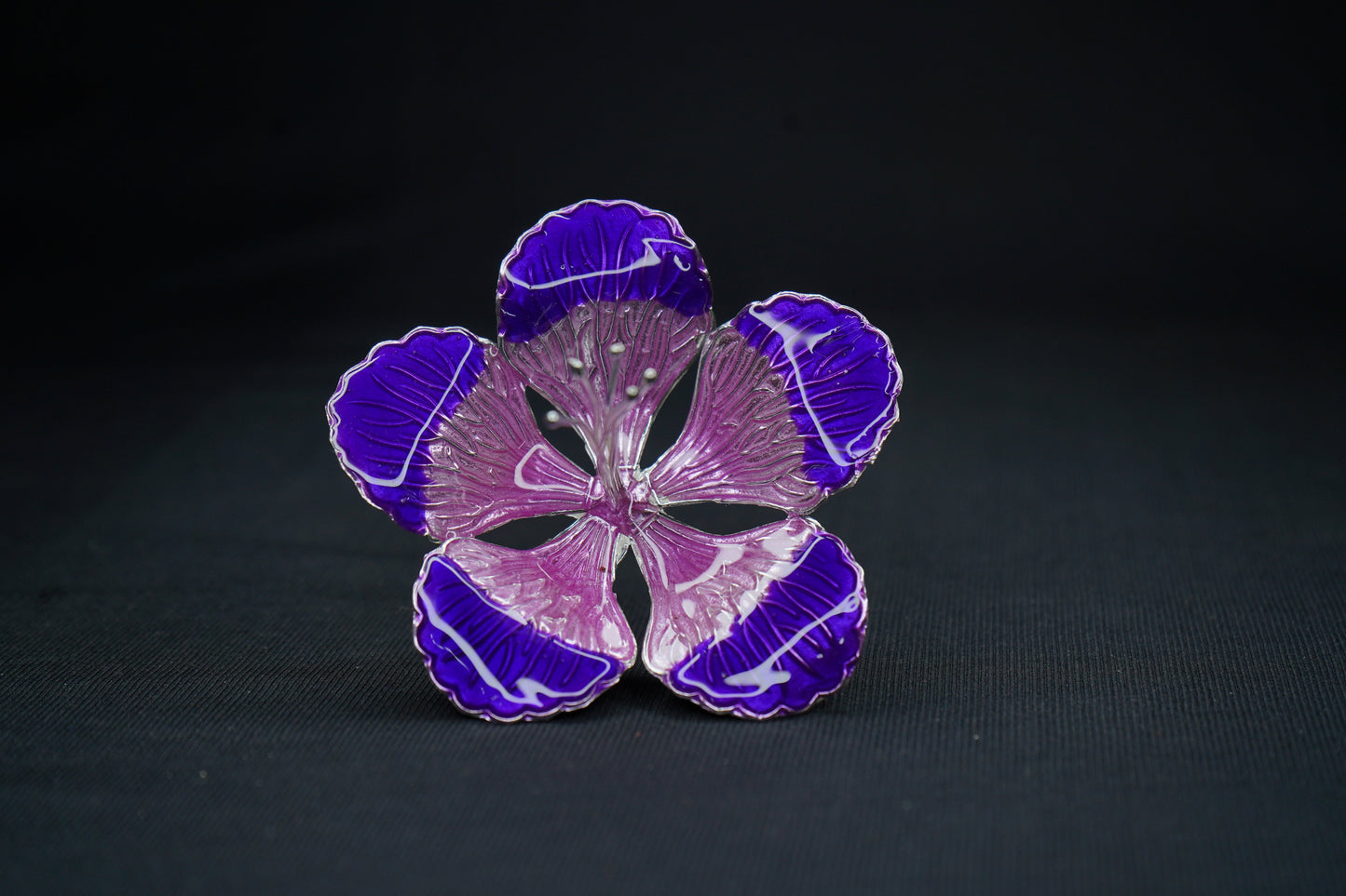 Pure Silver Pink Purple Flower