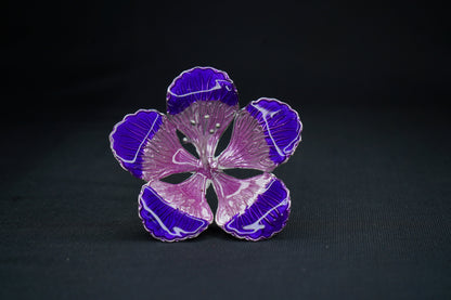 Pure Silver Pink Purple Flower