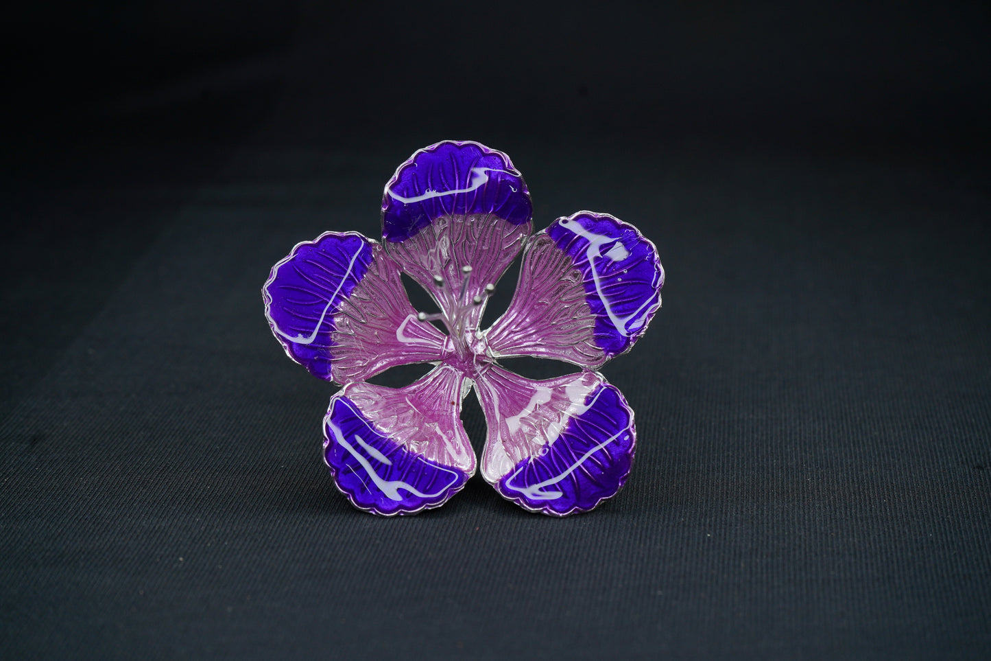 Pure Silver Pink Purple Flower